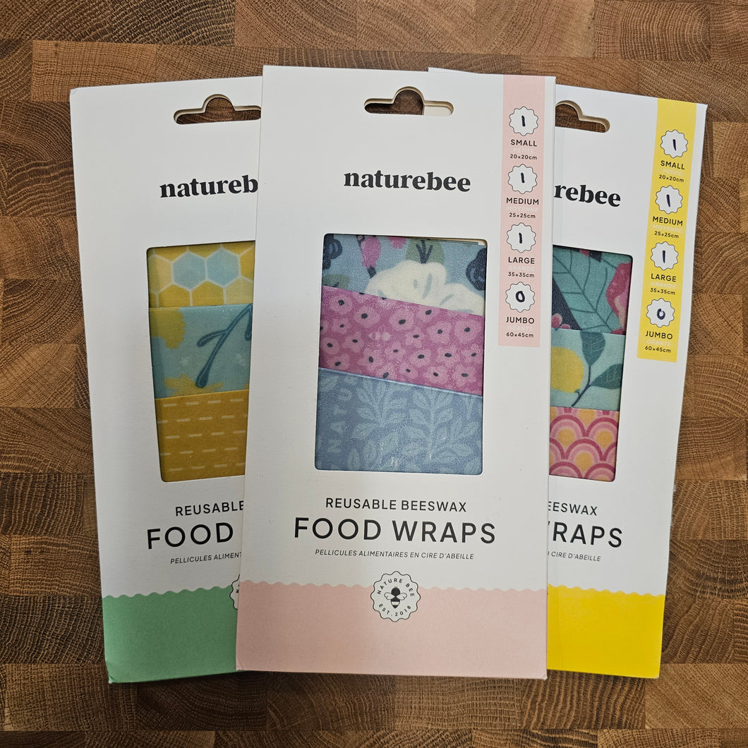 Reuseable Beeswax Food Wraps - Set of 3