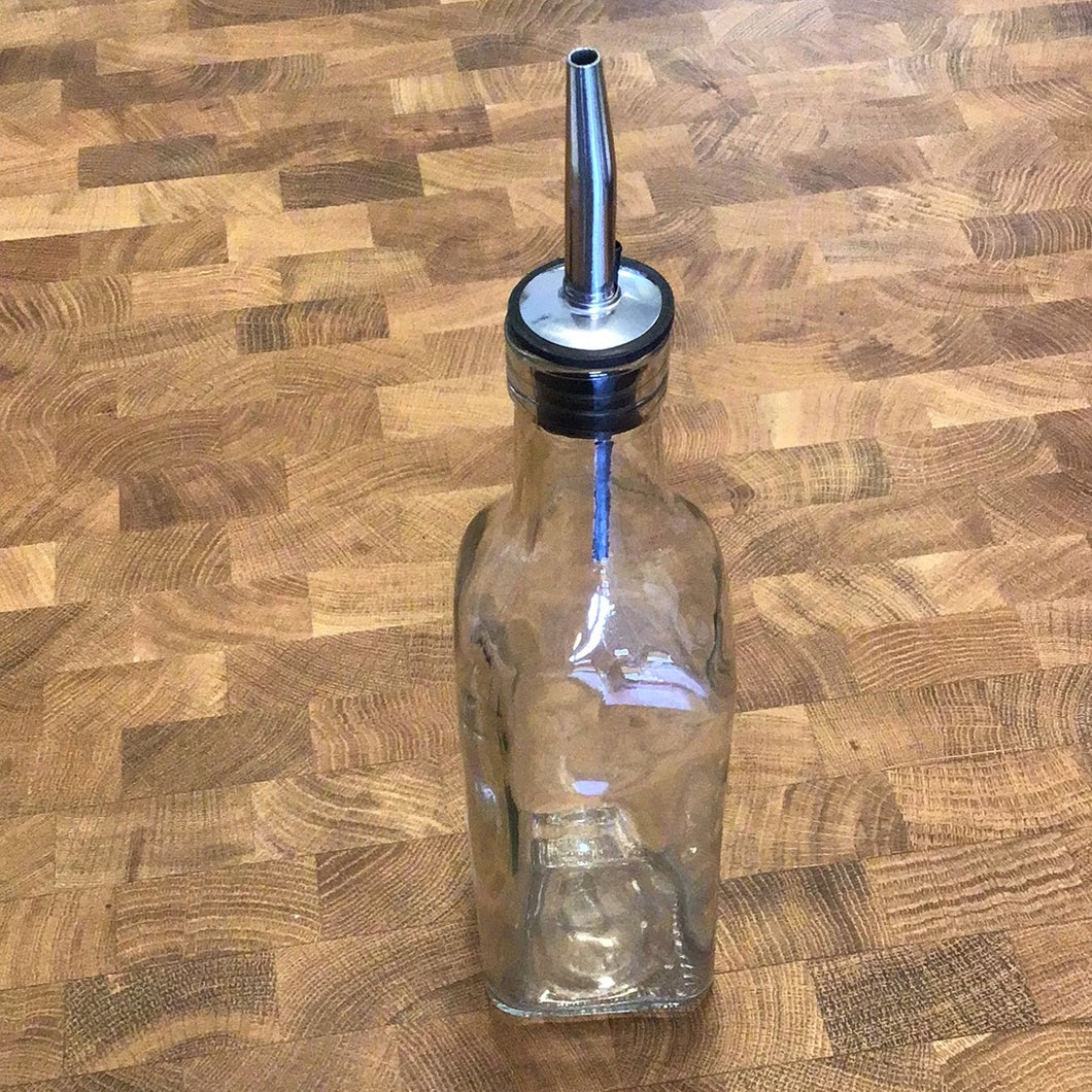 Glass Bottle with Stainless Spout
