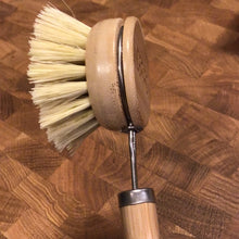 Load image into Gallery viewer, Bamboo Long Handle Dish Brush
